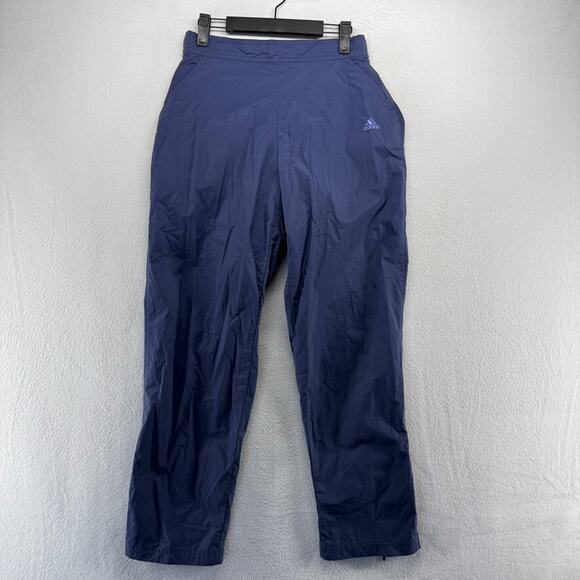Vintage Adidas Track Pants Womens medium Blue Tech Baggy Hip hop Embroidered y2k - Picture 1 of 9